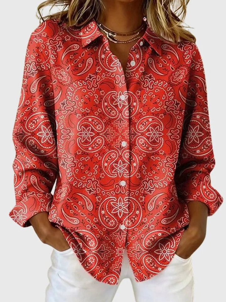 Joanna™ Paisley Print Button-Up Shirt