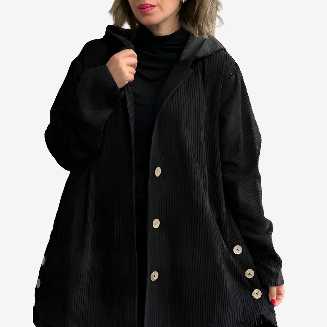 Button-Front Georgette Knit Jacket