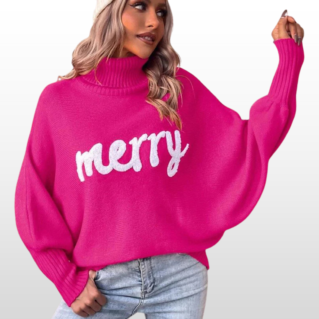 Emmie | Women's Batwing Sleeve Loose Fit Knit Sweater