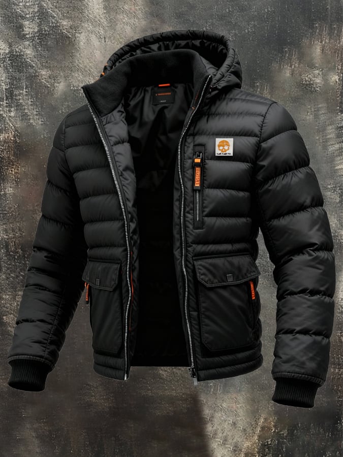 Padded Blouson with Technical Hood