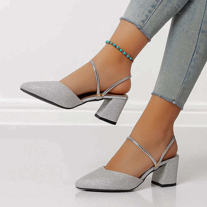 AURORA BACKLESS HEEL SANDALS