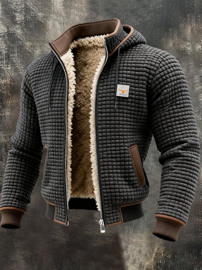 Elegant quilted jacket with a tailored collar