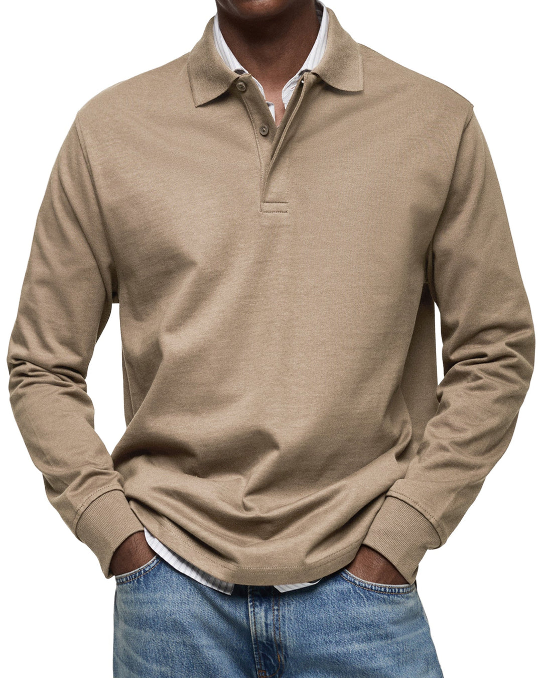 Luxe Polo Shirt with Long Sleeves