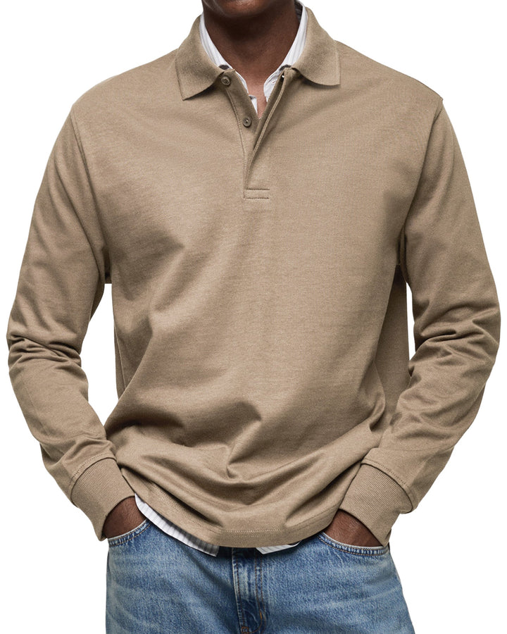 Luxe Polo Shirt with Long Sleeves