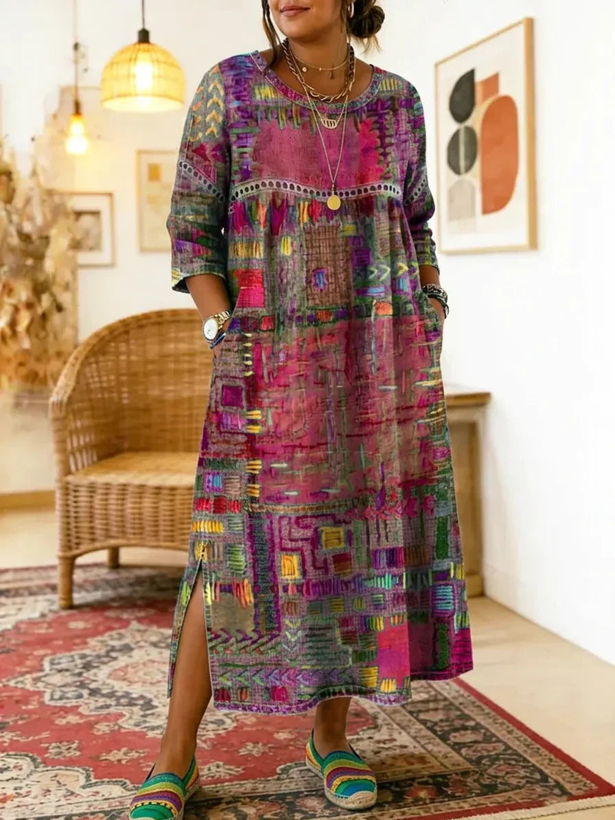 Printed Midi Dress Set