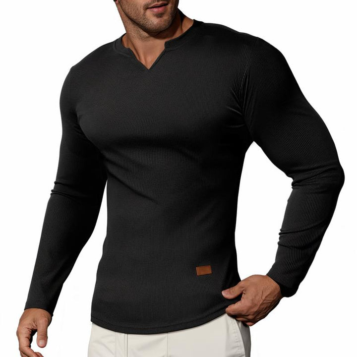 Elias | Men's Sculpted Fit Longline Athletic Ribbed Top