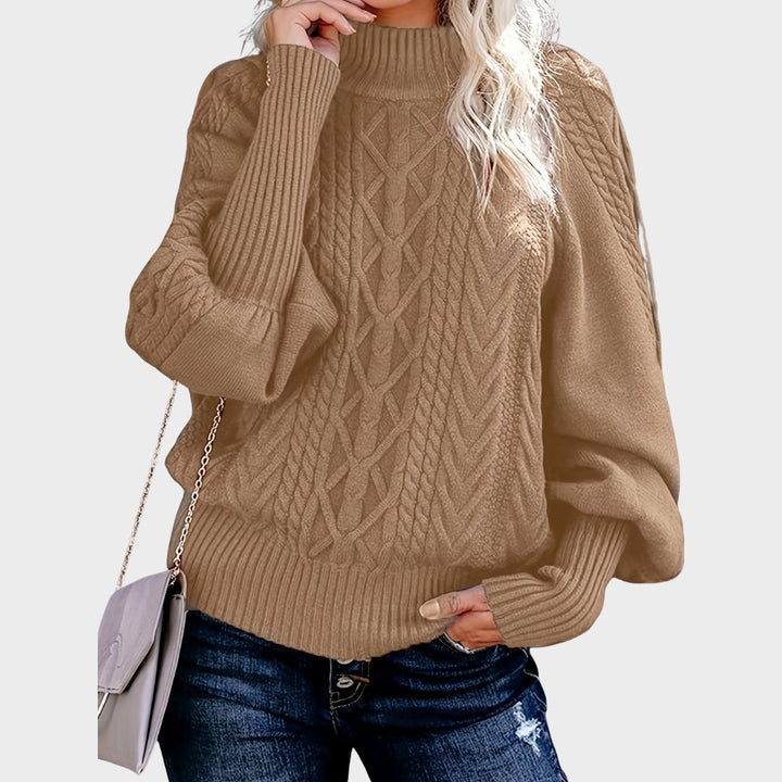 Carys | Women's Textured Knit Sweater with Sleek Neckline