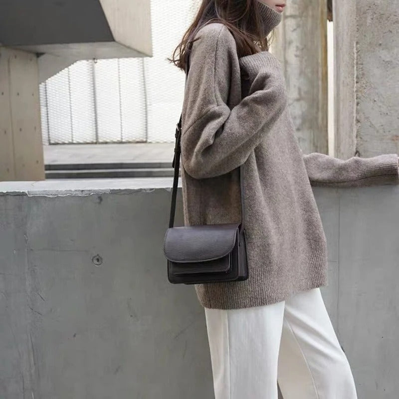 Mira - Cozy Turtleneck Knit Sweater