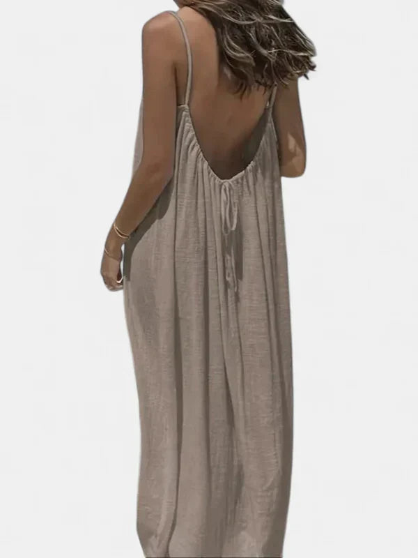 BRITTANY | Chic Sleeveless Cami Lounge Dress