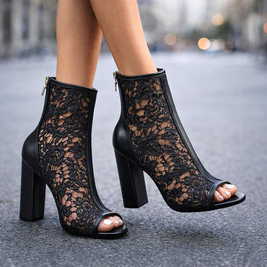 Liliana Lace-Up Heeled Boots
