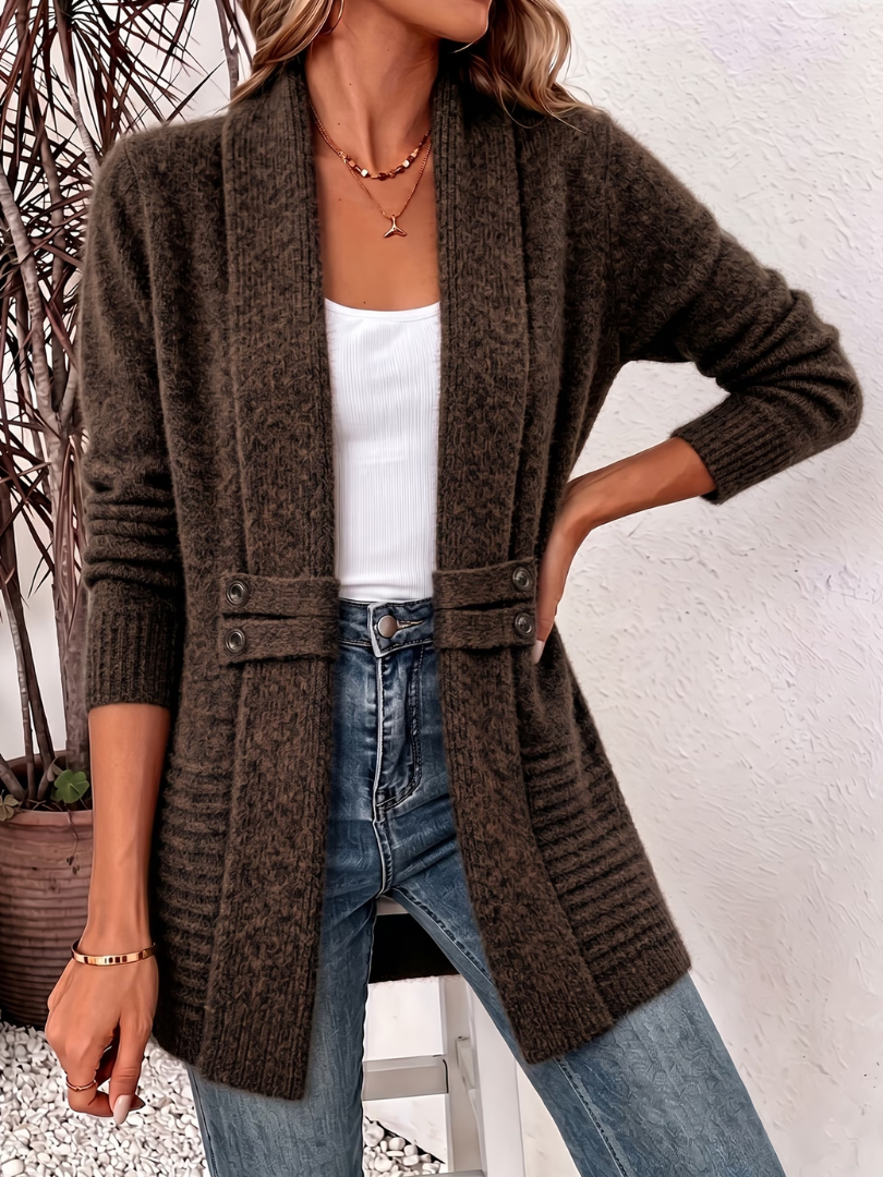 Caddie | Women's Relaxed Drape Fine Knit Summer Cardigan