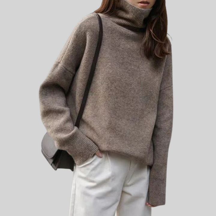 Mira - Cozy Turtleneck Knit Sweater