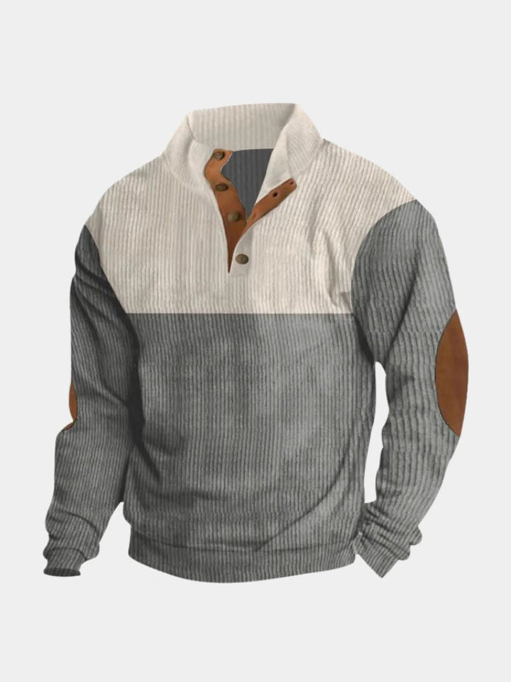 Rowen | Men's Retro High-Collar Corduroy Pullover