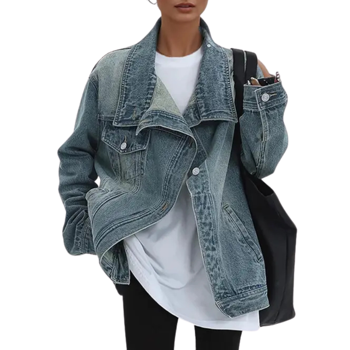Camille | Women's Asymmetric Button Jacket with Trendy Street Style Design