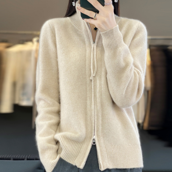 Katrina | Women's Minimalist Zip Sweater with a Chic Modern Design