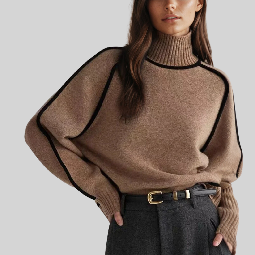 Emilie - Cozy Turtleneck Knit Sweater