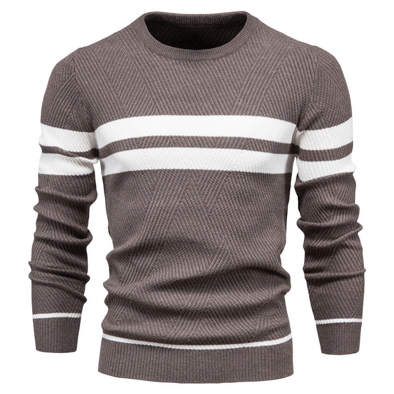 Modern Men's Sweater with Stripe Design
