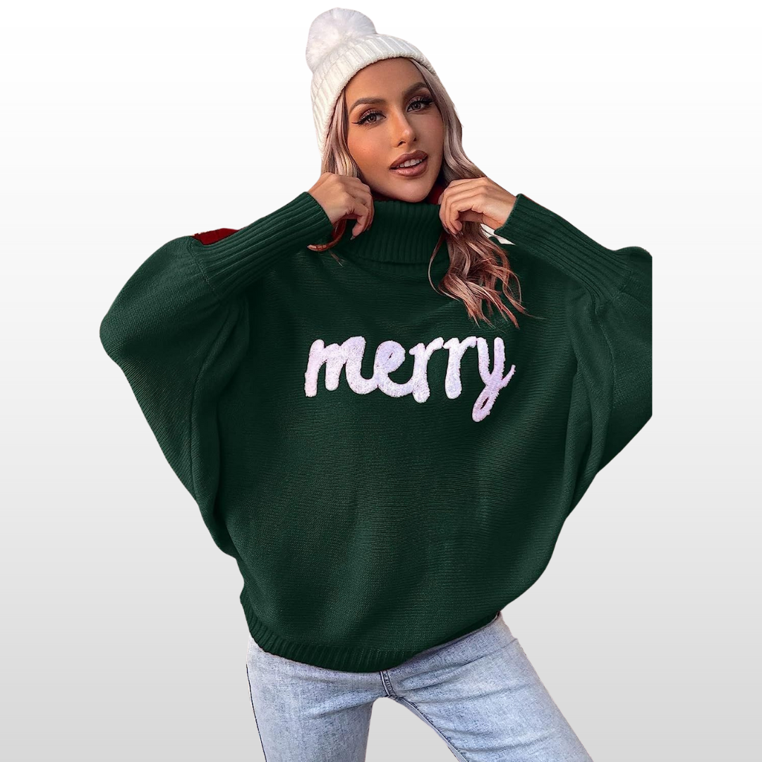 Emmie | Women's Batwing Sleeve Loose Fit Knit Sweater