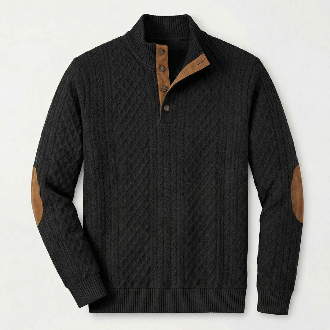 Langston | Men's Classic High Collar Pullover with Sleek Knit Design