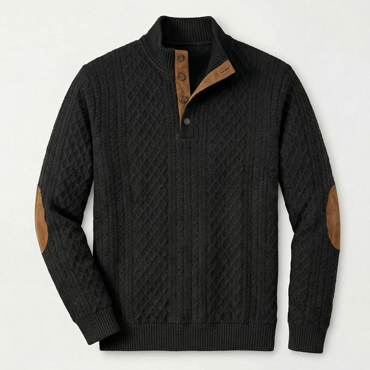 Langston | Men's Classic High Collar Pullover with Sleek Knit Design