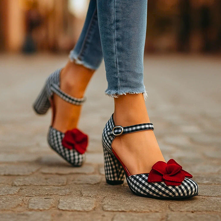 ZYRA Floral Rose Heels