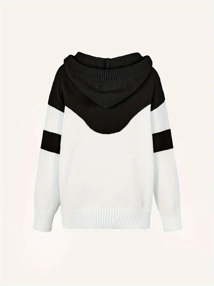 Riona | Women's Cozy Dual Tone Hoodie with Color Block Design