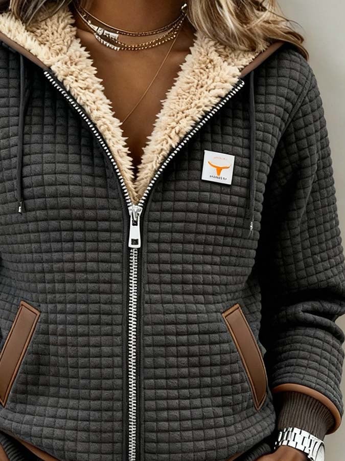 Genevieve Women's Full Zip Fleece Lined Jacket