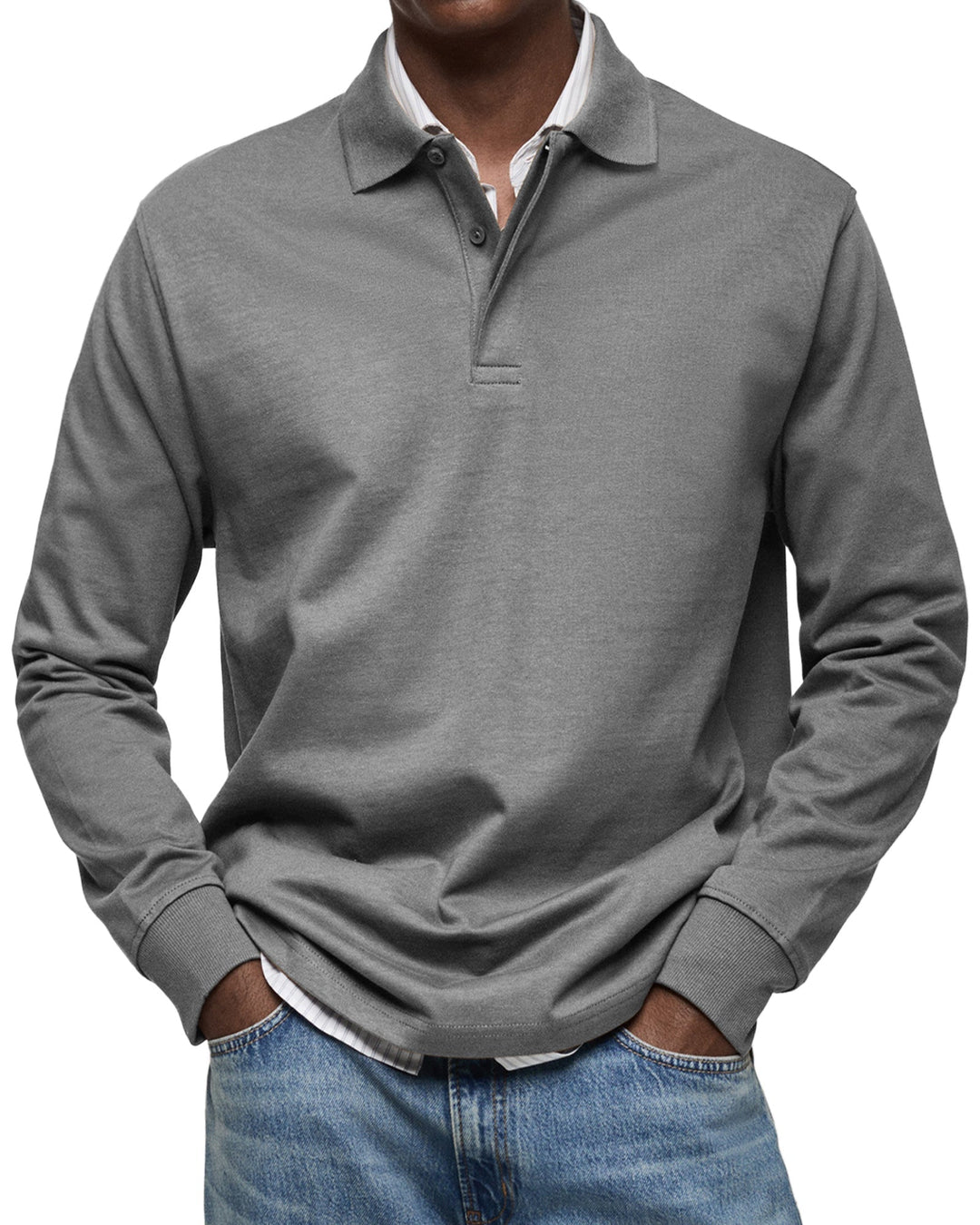 Luxe Polo Shirt with Long Sleeves