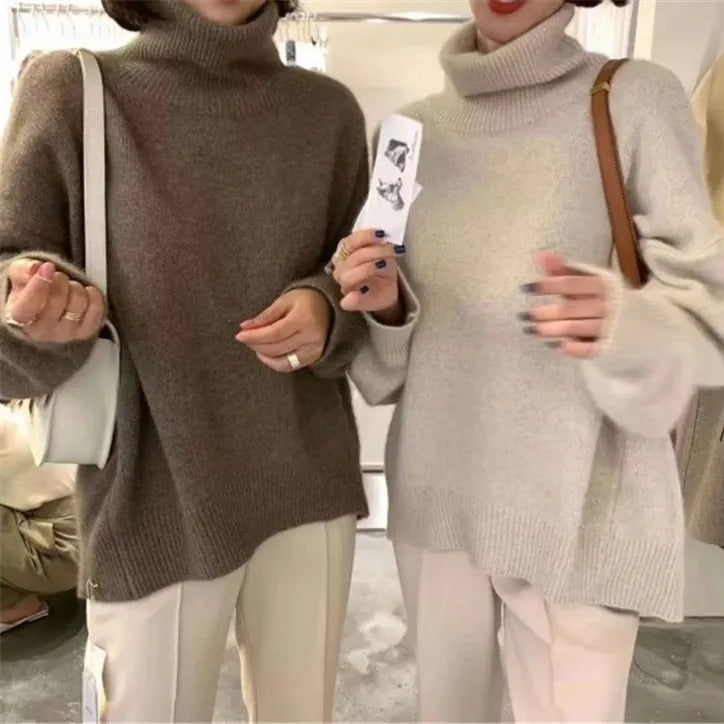 Mira - Cozy Turtleneck Knit Sweater