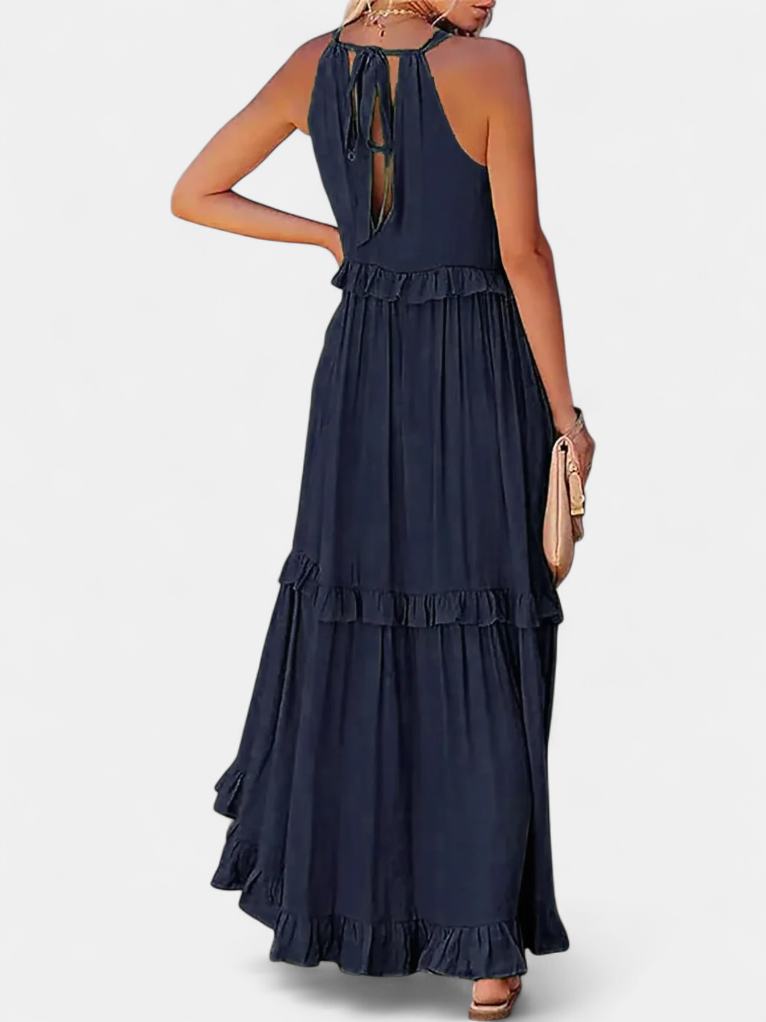 CHERRY | Flowing Flutter Maxi Dress