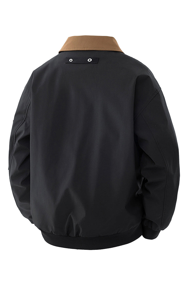 Jake | Women's Utility Bomber Jacket with Contrasting Collar Detail