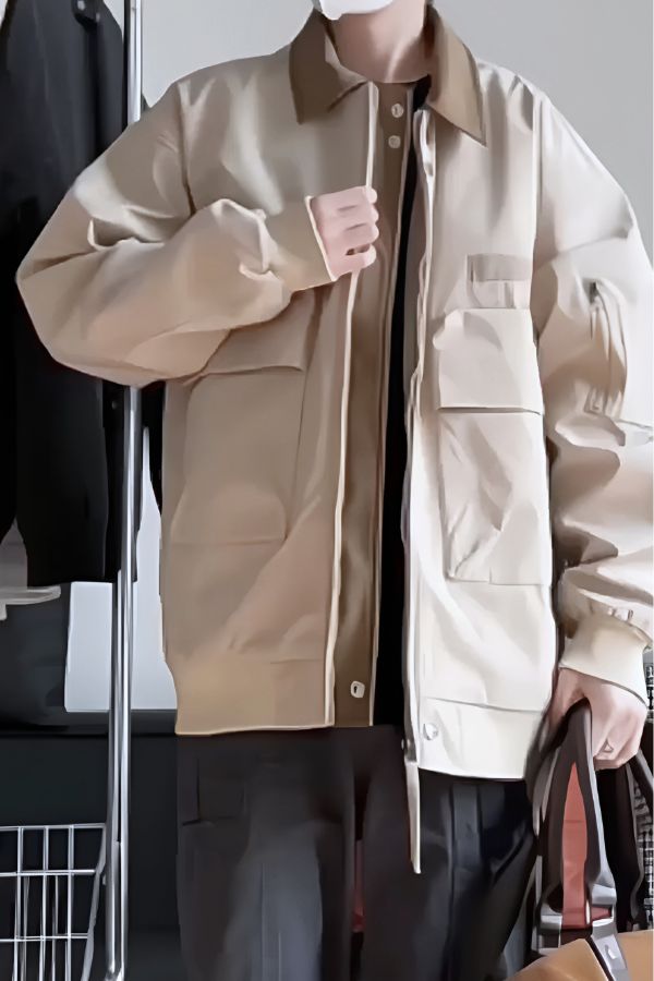 Jake | Women's Utility Bomber Jacket with Contrasting Collar Detail