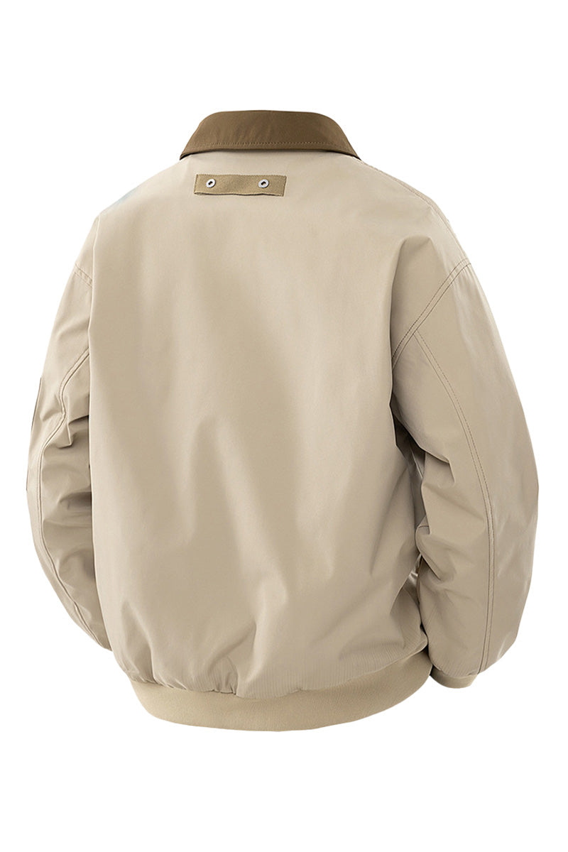 Jake | Women's Utility Bomber Jacket with Contrasting Collar Detail
