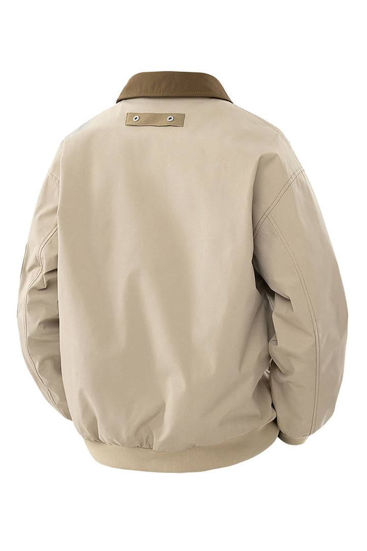 Jake | Women's Utility Bomber Jacket with Contrasting Collar Detail