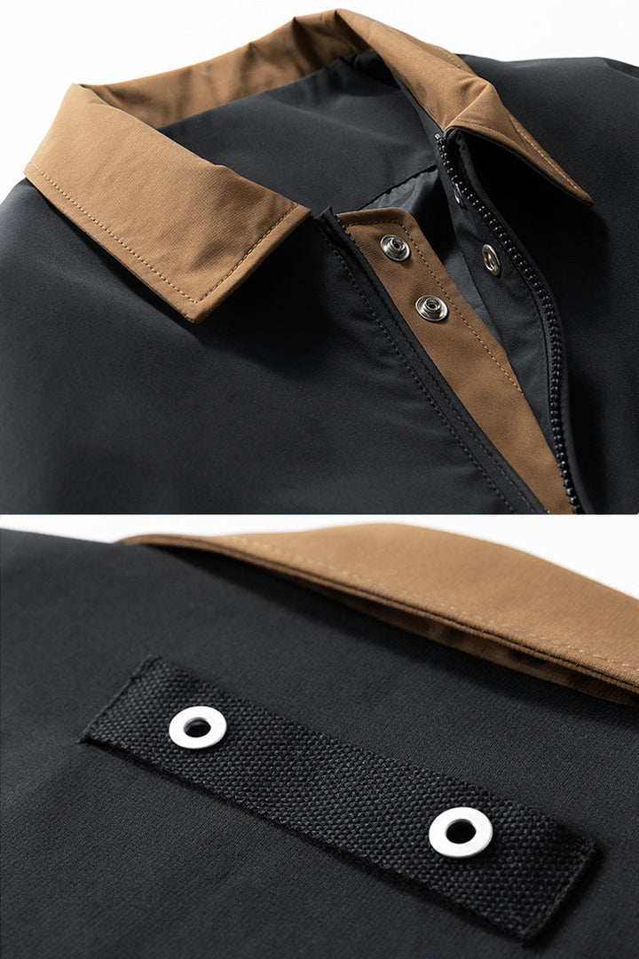 Jake | Women's Utility Bomber Jacket with Contrasting Collar Detail