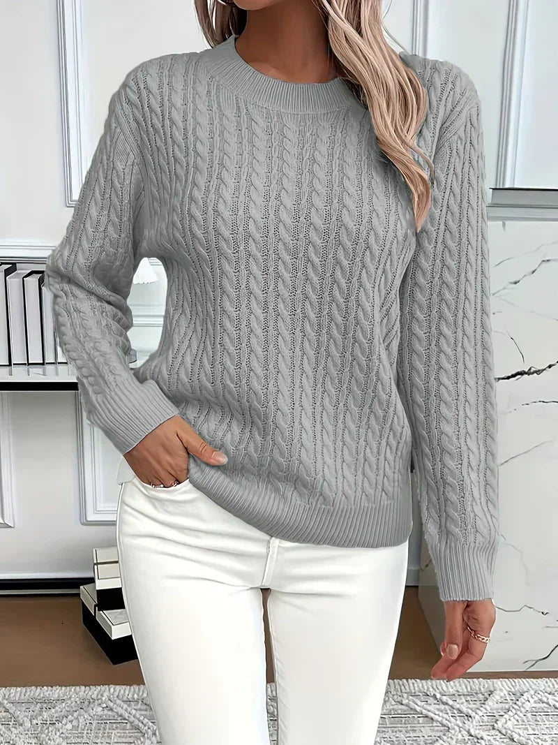 Lena | Women's Classic Cable Knit Sweater Crafted from Premium Yarn