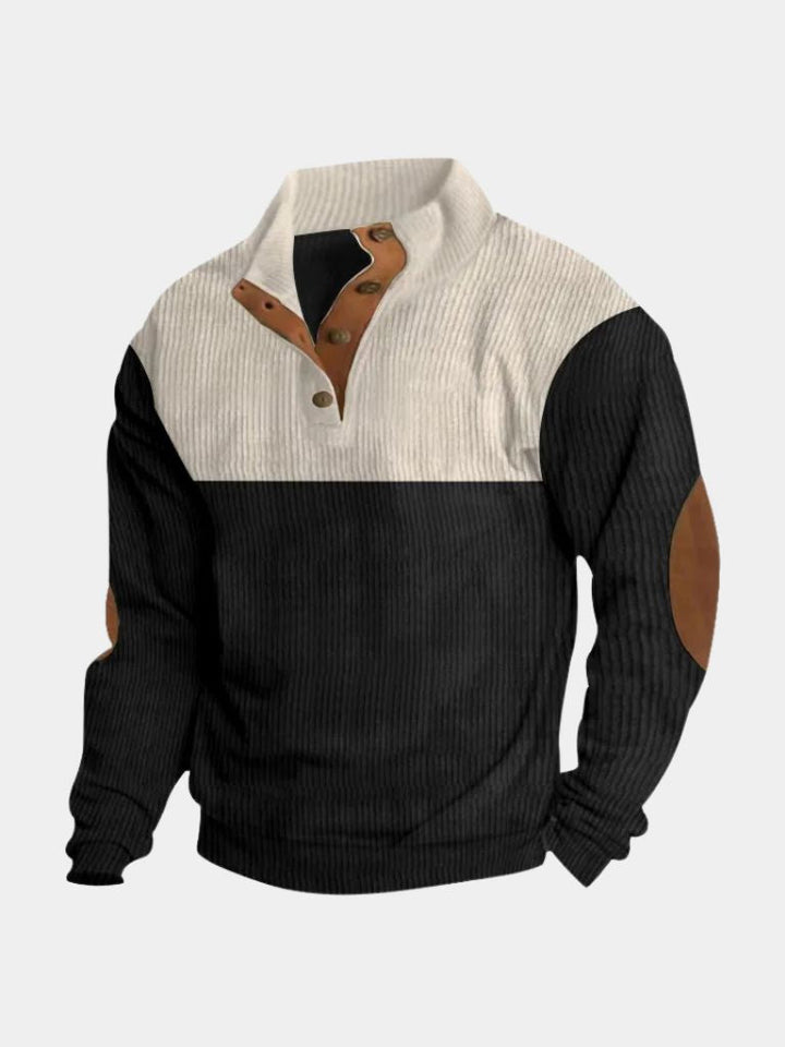 Rowen | Men's Retro High-Collar Corduroy Pullover