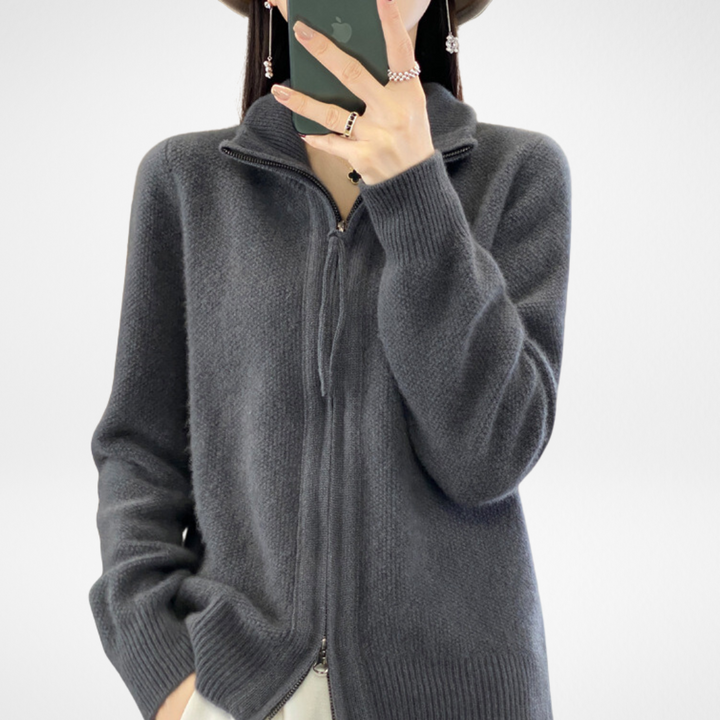 Katrina | Women's Minimalist Zip Sweater with a Chic Modern Design