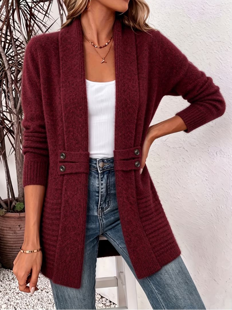 Caddie | Women's Relaxed Drape Fine Knit Summer Cardigan