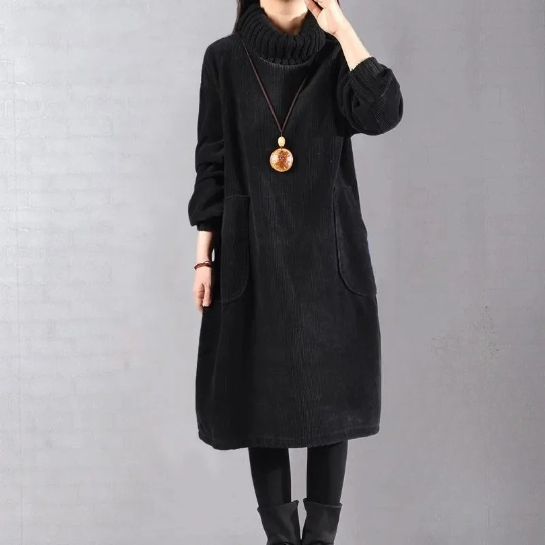 Marilyn | Luxuriously Soft Cozy Turtleneck Winter Dress