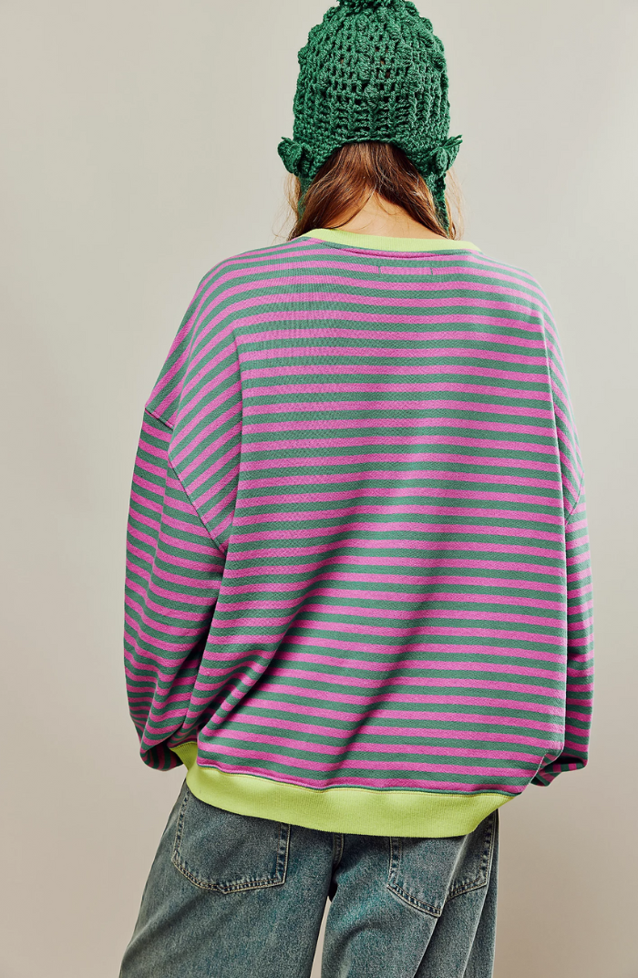Linda | Women's Relaxed Fit Oversized Striped Sweater