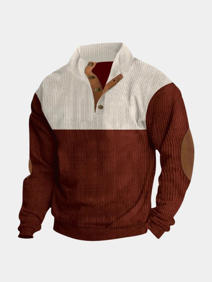Rowen | Men's Retro High-Collar Corduroy Pullover