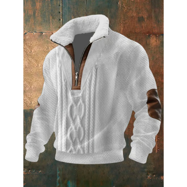 Lachlan | Men's Fleece-Lined Winter Pullover with Structured Knit