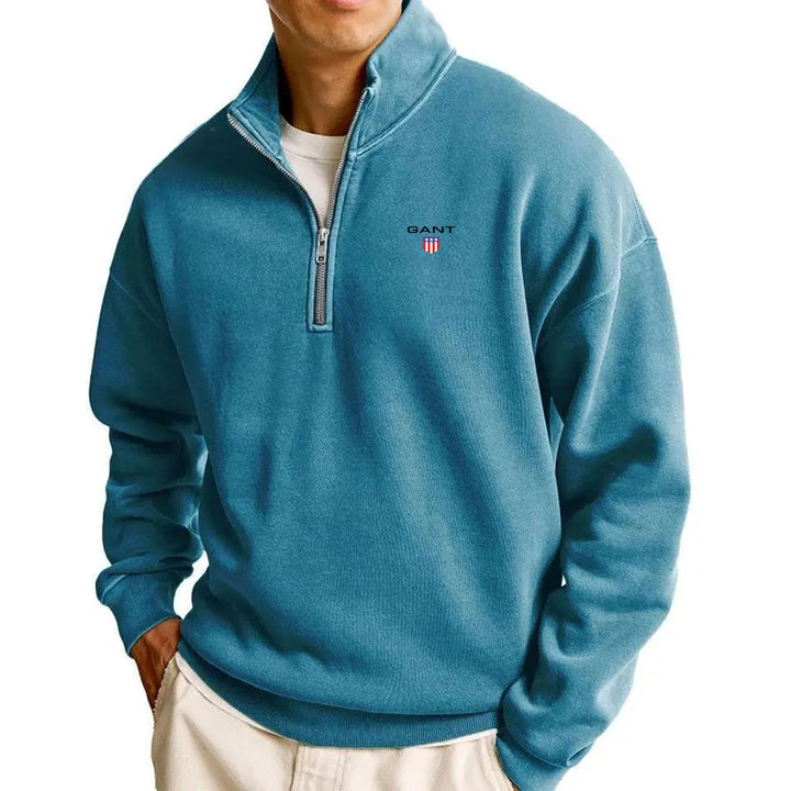 Grant | Men's Half Zip Jumper with Elegant Collar and Sleek Design