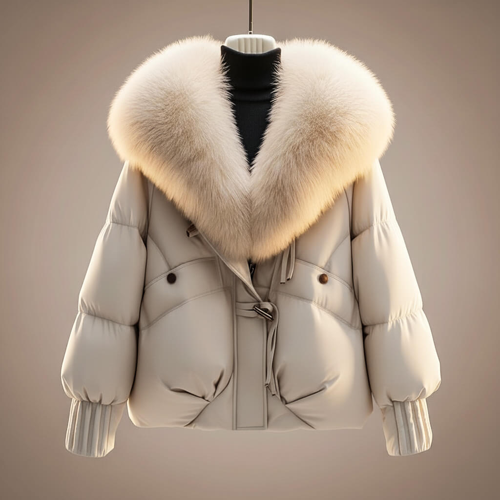 Emmeline Women's Winter Coat with Luxurious Plush Collar