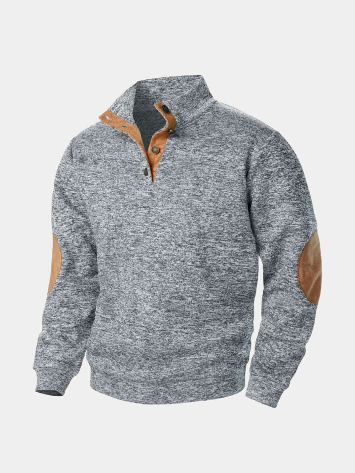 Callum | Men's Heritage Pullover with Contrast Elbow Patches