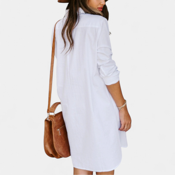 VEXANA | Timeless Striped Button-Up Shirt Dress