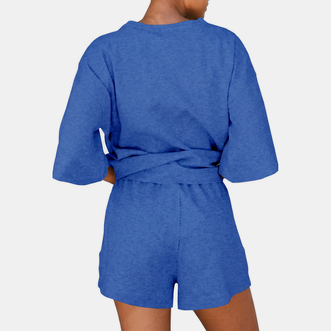 Women's Three-Quarter Sleeve Top and Shorts Lounge Set