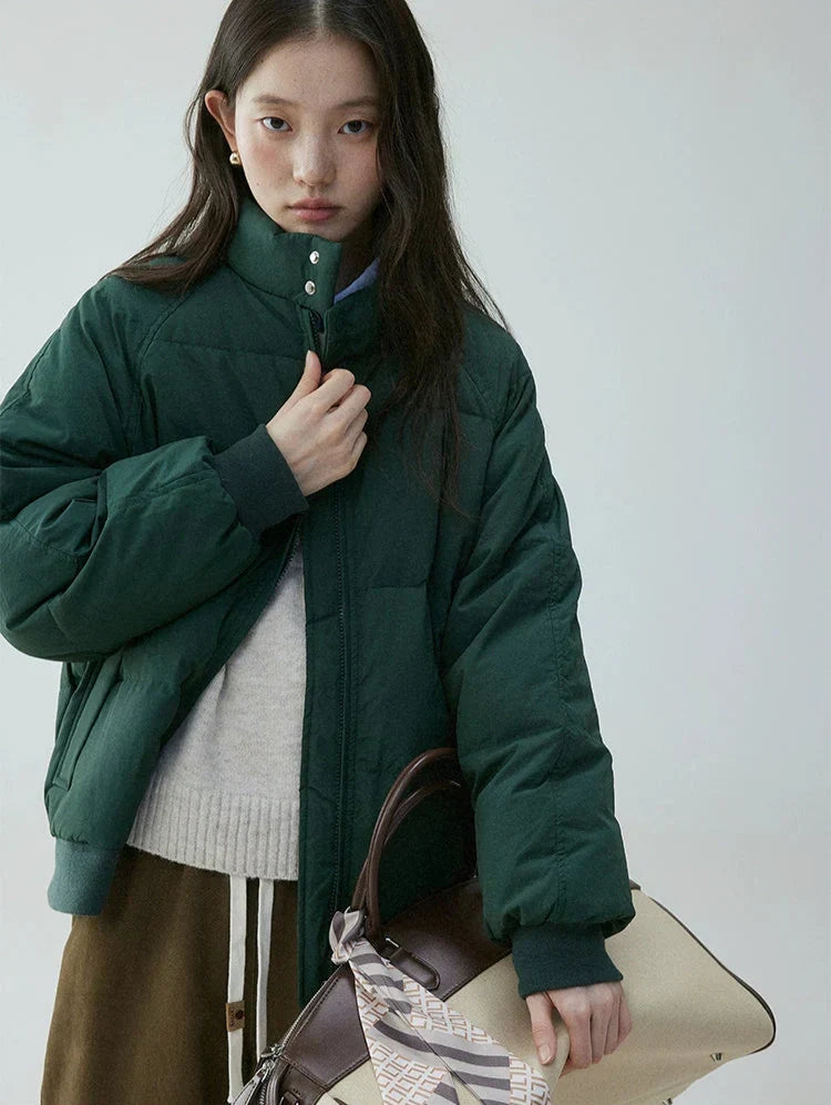 Annora Women's Down-Filled Puffer Jacket with High Stand Collar