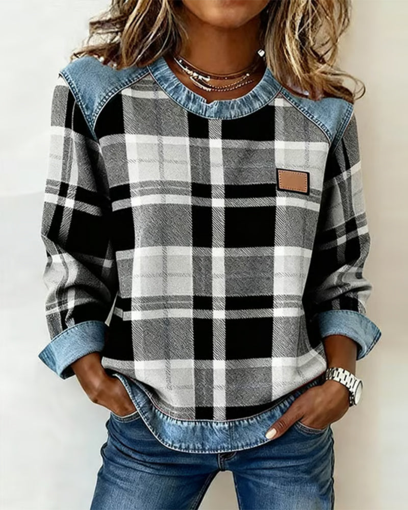 Célia - Bold Patchwork Sweatshirt